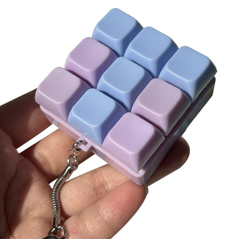 Nine-key mechanical keyboard decompression tester, decompression keychain pendant, macaron decompression toy
